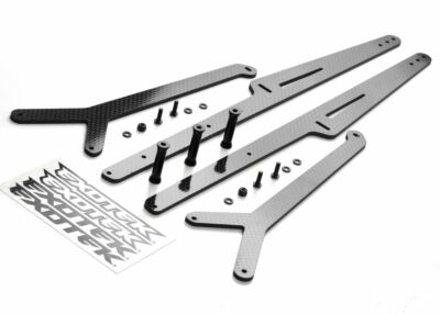 Exotek Racing - 22S Ladder Wheelie Bar Set, Carbon Fiber, Extra Long, Adjustable