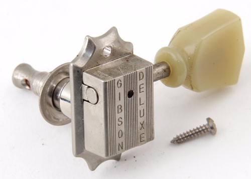 whiteroseGROVER ペグ Nickel Gibson USA Gibson Les Paul Grover Nickel Tuners Set With Metal Buttons