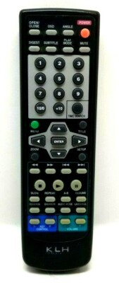 KLH Digital RC-360 OEM DVD Player Remote Control Tested (H3)