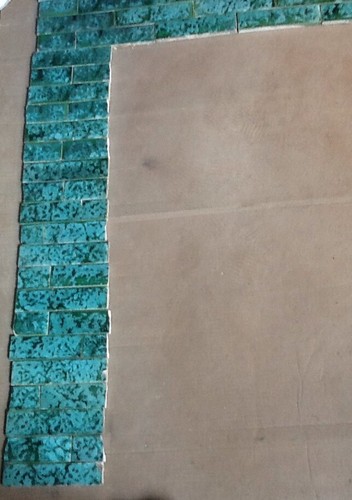 Complete Set Vintage Victorian Antique Fireplace Tiles Trent Malachite Turquoise