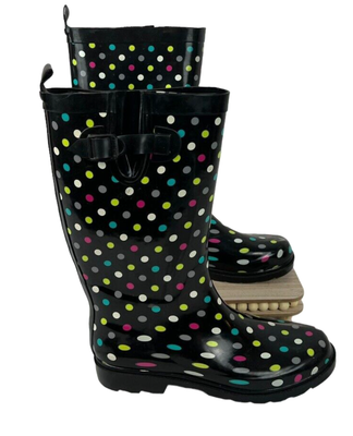 Multi colored top rain boots
