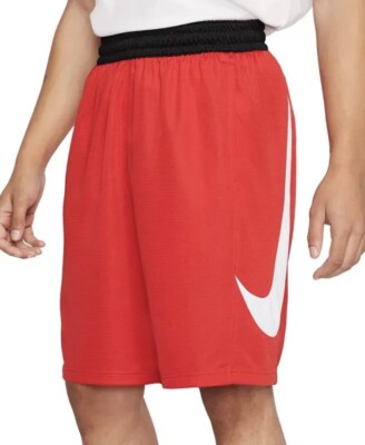 mens nike HBR basketball shorts loose fit small medium large red yellow CU4327