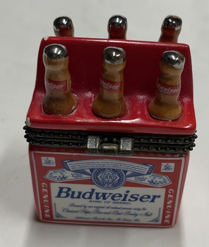 Rare Vintage Budweiser Mini Fridge Ice Chest- Ceramic - Anheuser Busch &copy;1998. FF