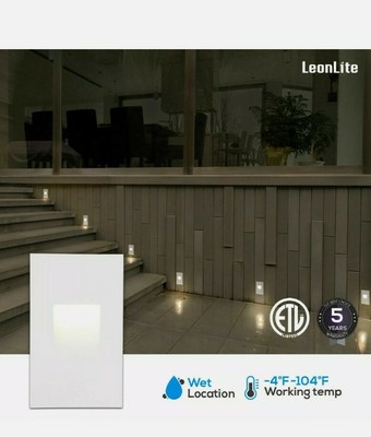 Indoor/Outdoor LED Step Light, ETL Listed, 3000K, White Color