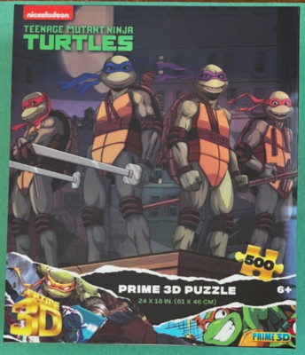 Prime 3D Teenage Mutant Ninja Turtles 500 Pc Jigsaw Puzzle - 24 in x 18 in