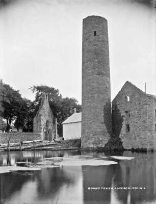 Round Tower Roscrea Co Tipperary Ireland c1900 OLD PHOTO