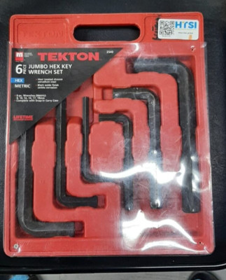Tekton 6pc Jumbo Hex Key Wrench Set