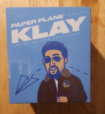 Klay Thompson 2023 PAPER PLANE Warriors 2023 Bobblehead SGA