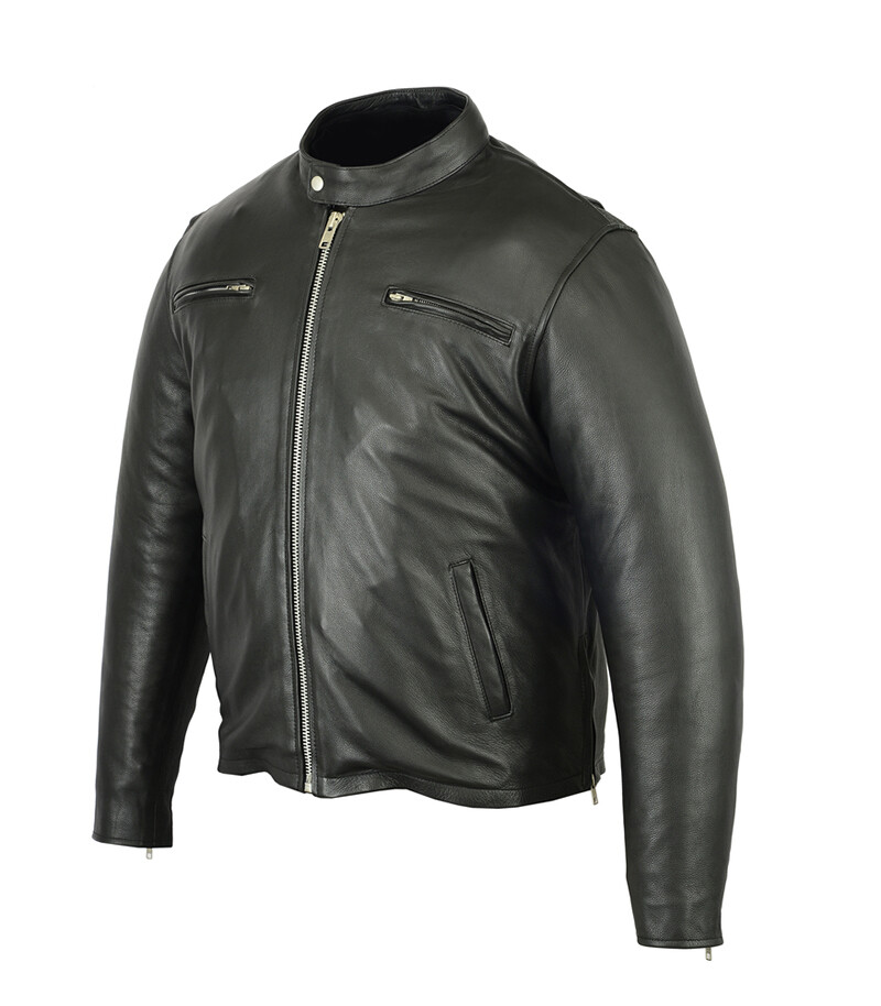 Pre-owned Bikers Network - Ds Men's Black Sporty Motorcycle Cruiser Jacket - Bnds717