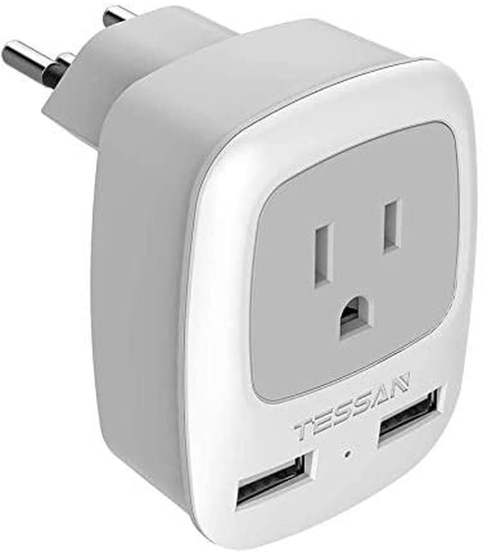 Travel Plug, Swiss Outlet Adaptor With 2 Usb Ports + U