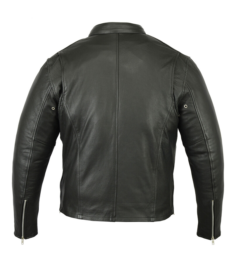 Pre-owned Bikers Network - Ds Men's Black Sporty Motorcycle Cruiser Jacket - Bnds717