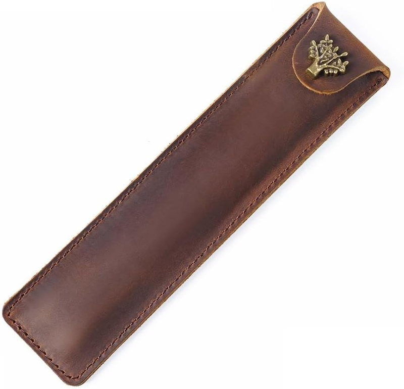1Pc Pen Pouch Leather Pens Case Single Pen Holder Fountain Pen Case Leather Pen