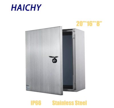 20 x 16 x 8 Inch 304 Stainless Steel Electrical Enclosure IP66 Junction Box