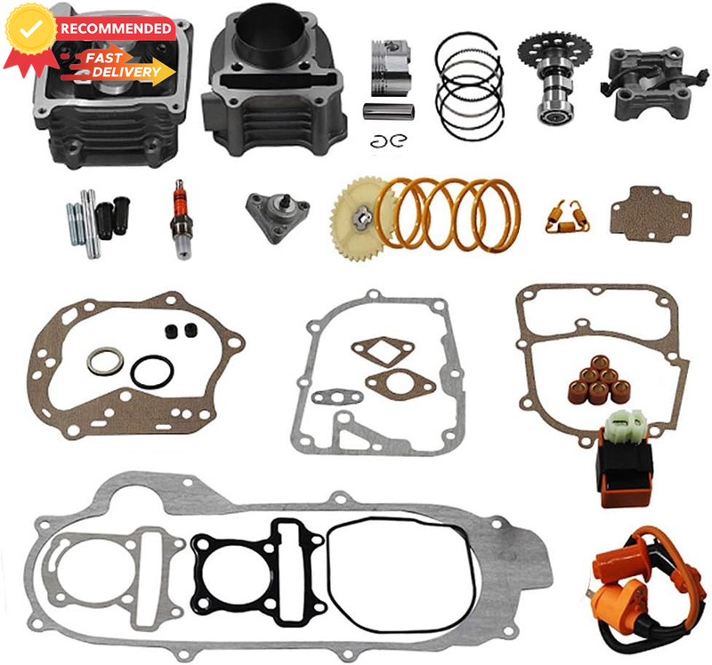 GY6 100cc Big Bore Kit 49CC 50CC 139QMB Moped 6Pin CDI Ignition Coil Spark Plug