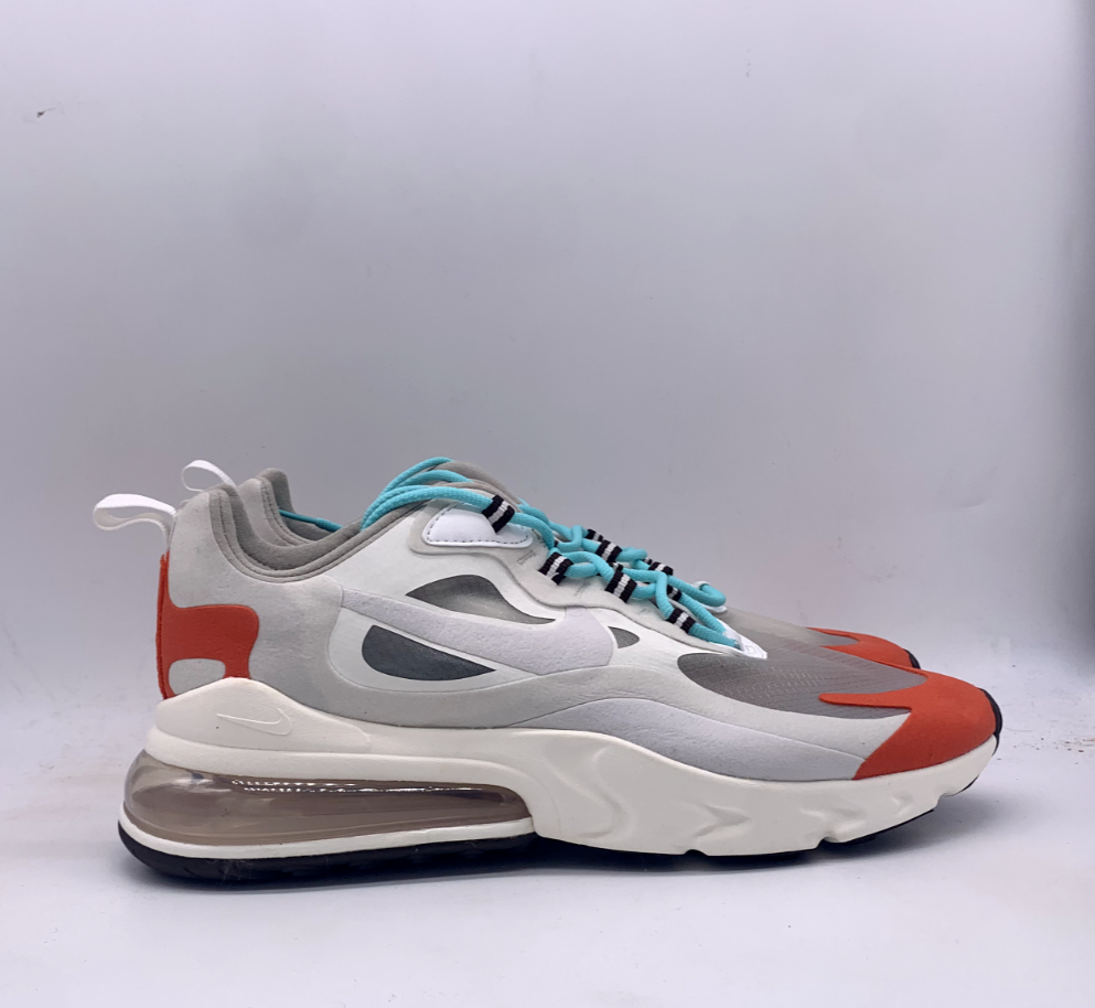 Кроссовки Nike Air Max 270 React Running (мужской размер 9,5) светло-бежевого цвета AO4971-200