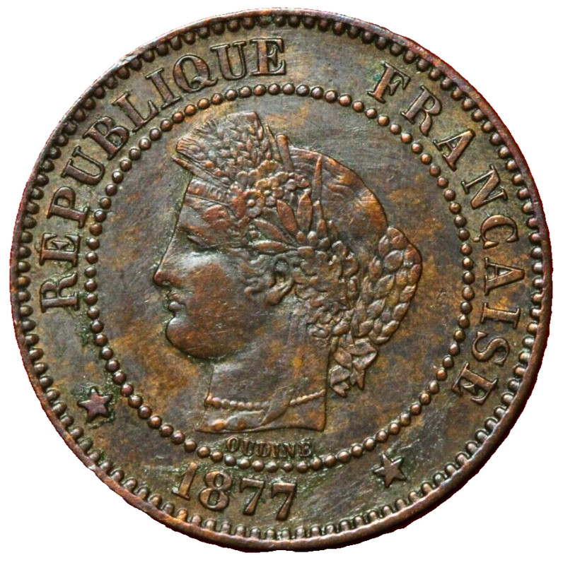 #12767 - 2 Centimes 1877 A Paris CÃ©RÃ¨S Ttb+/Sup