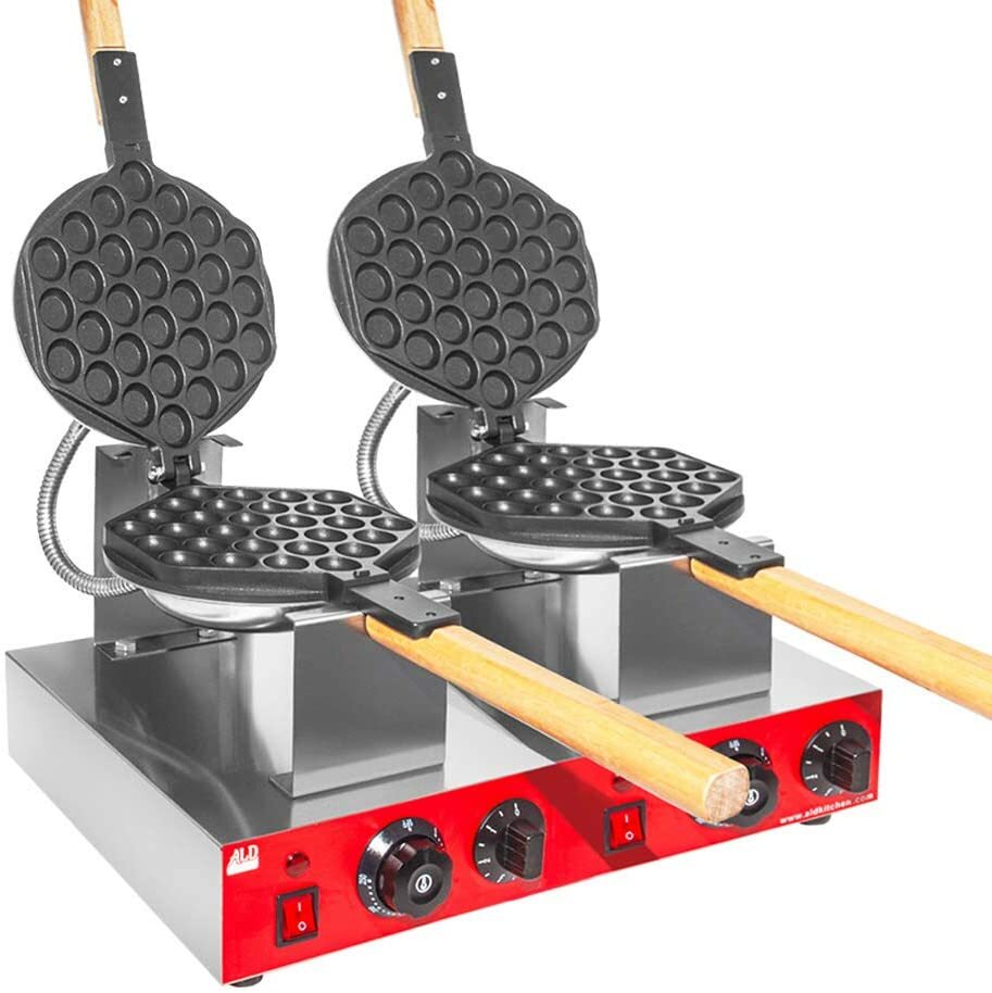 Manual Thermostat Nonstick Aldkitchen Double Bubble Waffle Maker