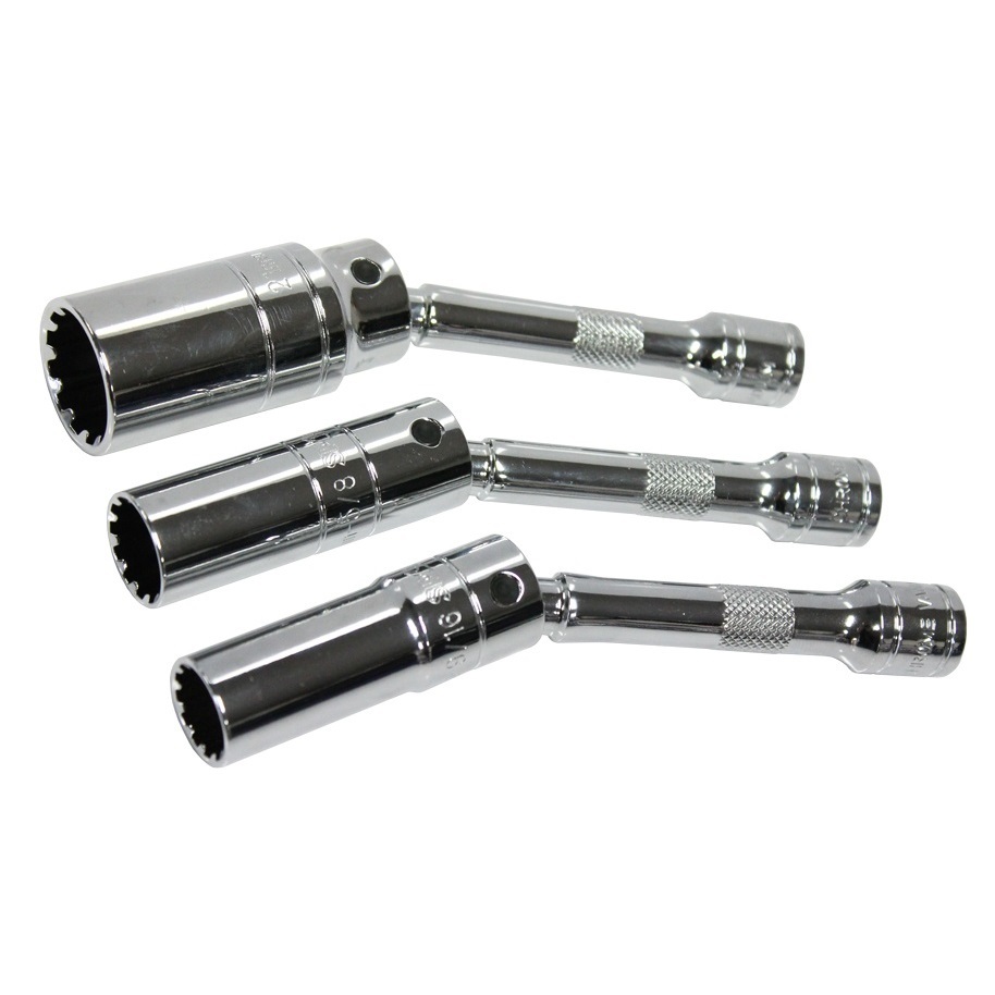 SP Tools 3 Piece 3/8" Drive Spark Plug Spline Socket Set