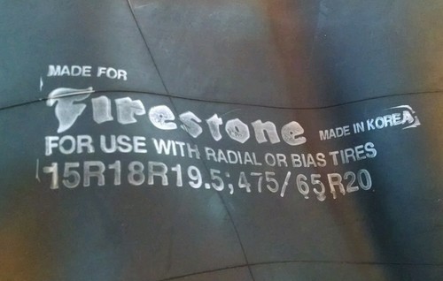 New 15R18R19.5 Firestone Tube Truck Tractor Skid #556-675 475/65R20 385/65R19.5