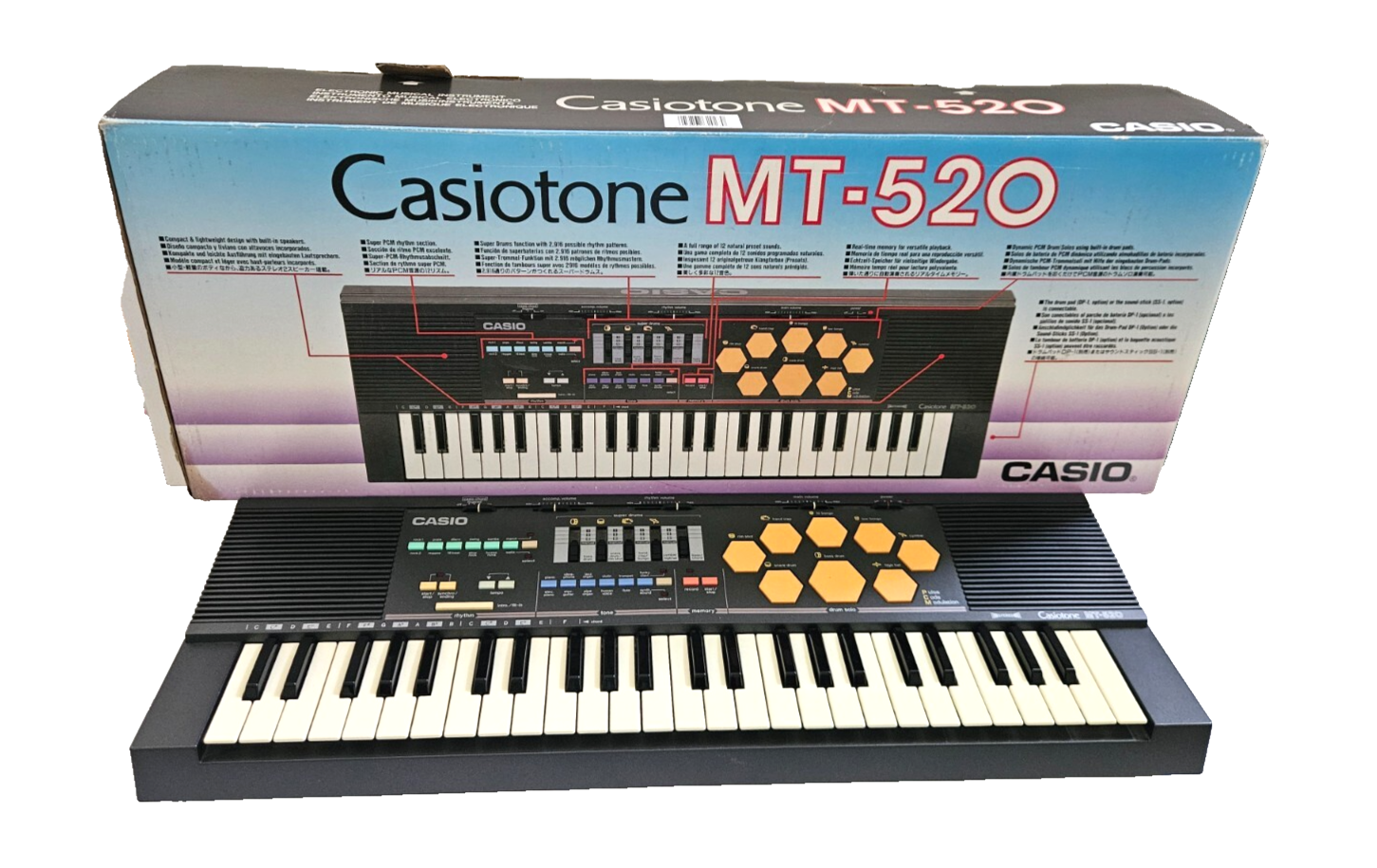 CASIO CASIOTONE MT-520 IN ORIGINAL BOX KEYBOARD SYNTHESIZER