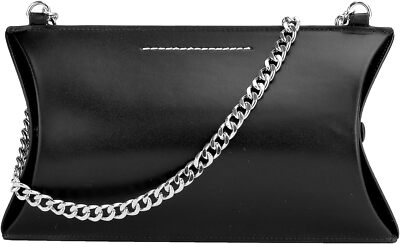 バッグ MM6 Maison Margiela CHAIN SHOULD BAG MM6 Maison Margiela Black Shiny Japanese Shoulder Bag | UJNG
