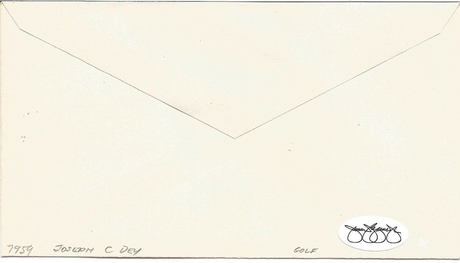 Joseph Dey Signed First Day Cover - JSA Sticker of Authenticity