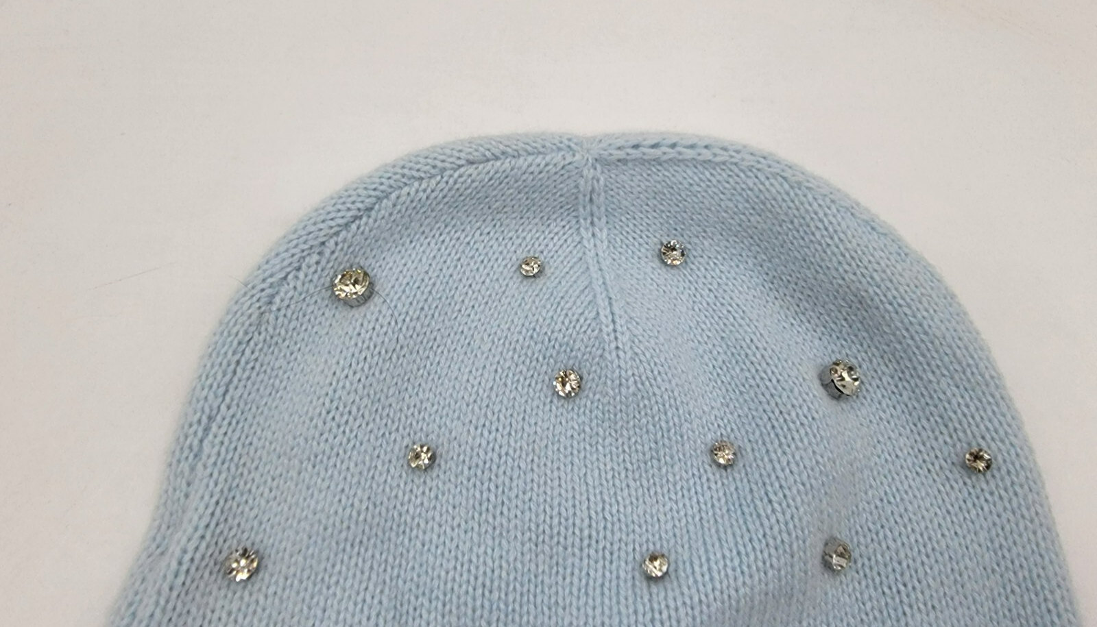 Charter Club Cashmere Embellished Cuffed Beanie Women's One Size Crystal Blue - Picture 3 of 15