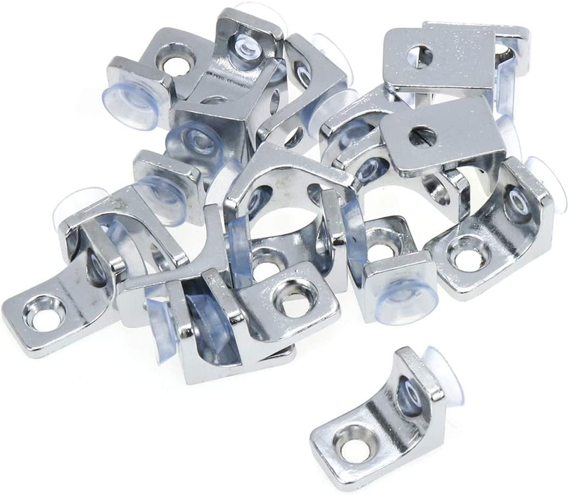 Glass Shelf Bracket, 20Pcs Zinc Alloy Polished Chrome Right Angle Shelf Support