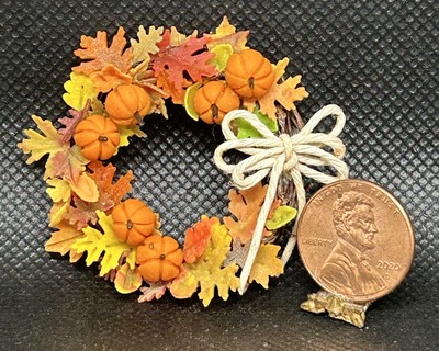 Pumpkins & Fall Leaves Wreath