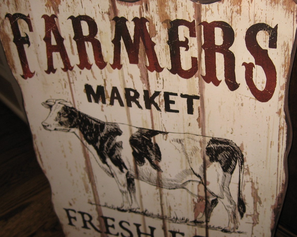 Dairy COW Farmers Market Wood Wall SIGN*Primitive/French Country Farmhouse Decor