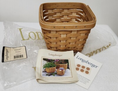 Longaberger 2004 Home Garden Collection Seedling Basket Two Tone NIB GARDENING