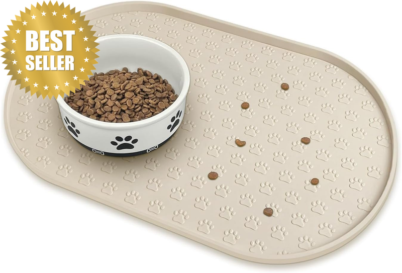 Waterproof Dog Bowl Mat, Dog Feeding Mat, Pet Food Mat for Dogs Cats -