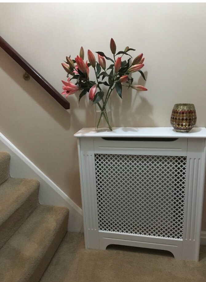 Victorian Radiator Cabinet White 820 X 210 X 868mm In