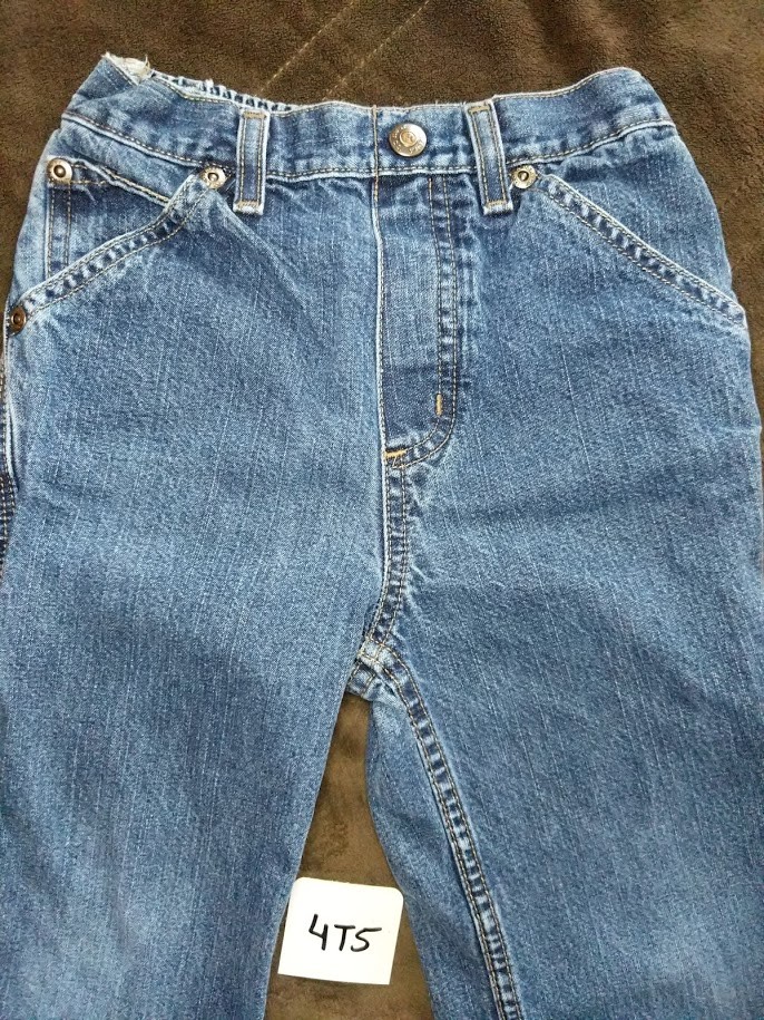 Arizona Jeans Toddler Kid Unisex Cargo Straight Leg Elastic Waist Jeans Size 4T