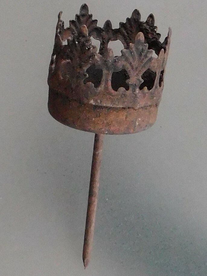 Teelichthalter zum Stecken, Rost, ca. 4 x 10 cm Chabby