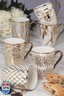 Matrix Gold Porcelain Coffee and Tea Mug Set – Premium Fine Porcelain with Elegant Gold-Plated Finish, Luxury Drinkware for Everyday Dining, Entertaining and Special Occasions