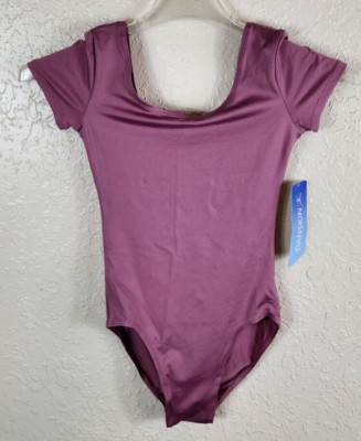 Danskin Women's Size Petite XS (0-2) Mauve Leotard Short Sleeve