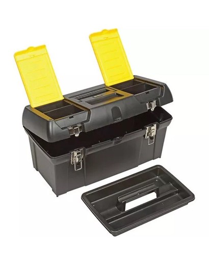 Stanley STST60630M 19” Black/Yellow Tool Box With 2 Organizer & Tray - NEW