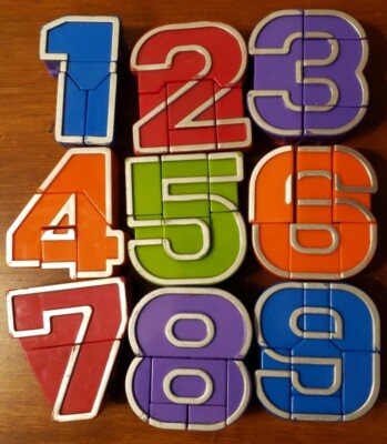 Alphabots Transformers Numbers 1 2 3 4 5 6 7 8 9 Replacement - Learning Toys