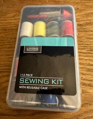 Living Solutions 115 Piece Sewing Kit with Storage Case