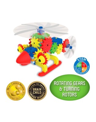 The Learning Journey International Techno Gears Quirky Coptel 60+ Piece 