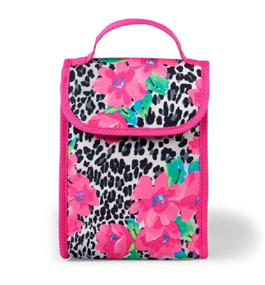 

ИЗОЛИРОВАННАЯ СУМКА ДЛЯ ЛАНЧА THE CHILDRENS PLACE GIRLS WHITE LEOPARD С ЦВЕТОЧНЫМ КОРОБКОЙ, Pink multi-color