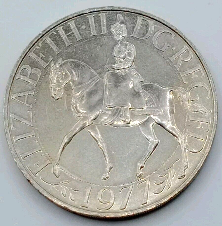 QUEEN ELIZABETH II DG REG FD 1977 COMM. SILVER JUBILEE COIN