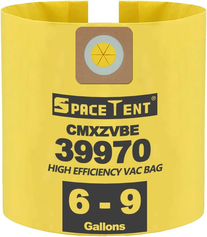 Spacetent 4 Pack CMXZVBE39970 Shop Vac Bags for CRAFTSMAN 6 and 9 Gallon Wet/Dry
