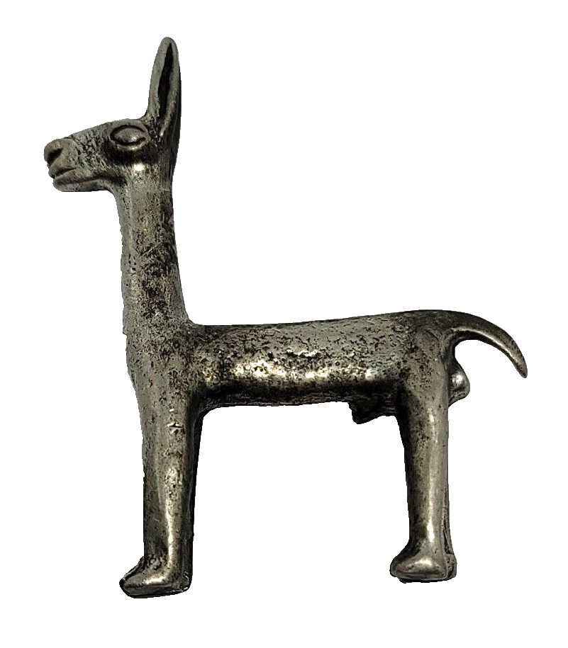 Alva Studio Vintage Silver Pewter Llama Brooch Alpaca Pin 13.2 Grams Unisex