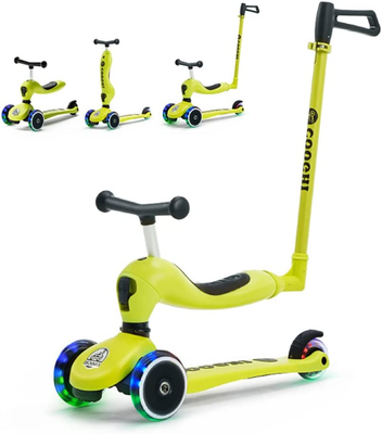 COOGHI Toddler Scooter 3 in 1 Kids Scooter with X Small Lemon