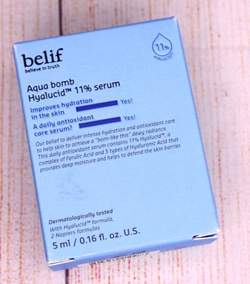 NEW NIB Belif Aqua Bomb Hyalucid 11% Serum Deluxe Sample 0.16 fl oz