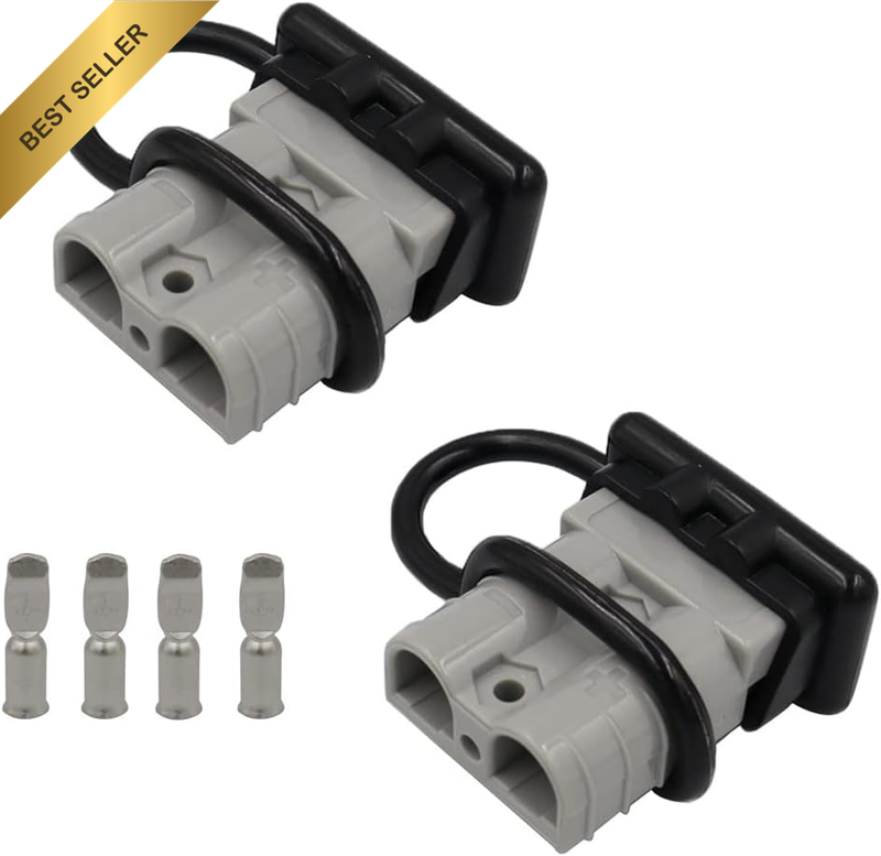 2Pcs 50Amp 6-12 AWG Battery Quick Connect Connector,12-36V DC Winch Plug Quick C