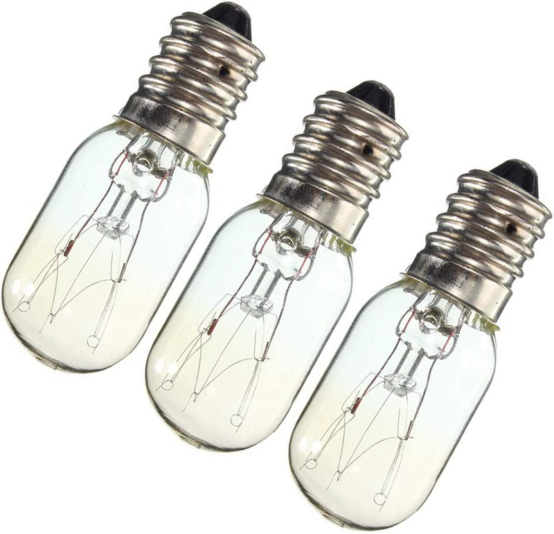 3 Pcs 15W E14 220-230V Bulb Refrigerator Fridge Light Bulb Retro Tungsten Filame