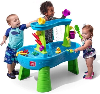 Step2 Rain Showers Splash Pond Toddler Water Table,Kids Activity Sensory Playset